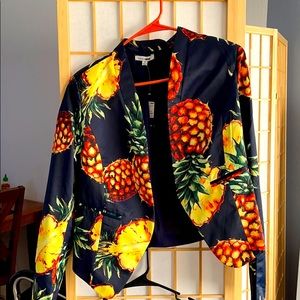 Fashion Nova pineapple no button blazer